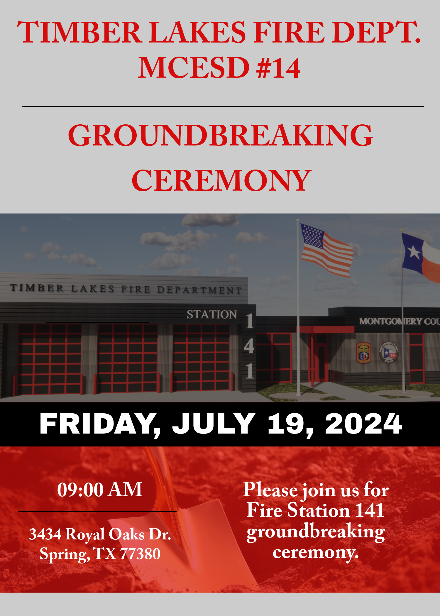 Station 141 Groundbreaking Ceremony - Timber Lakes Volunteer Fire ...